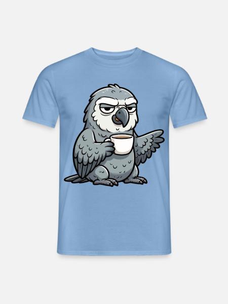 Graupapagei Papagei Papageibesitzer Papageihalter - Männer T-Shirt - Carolina Blue