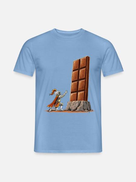 Epische Schokolade Mittelalter Ritter Fantasy - Männer T-Shirt - Carolina Blue