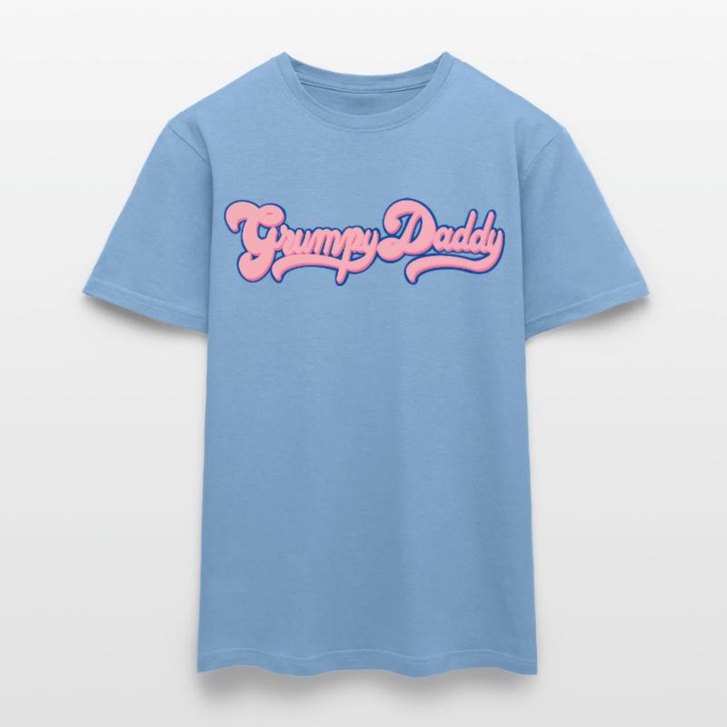 Grumpy Daddy Retro Script - Farbe "Bubble Gum" Männer T-Shirt