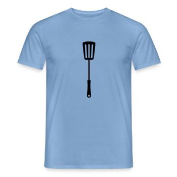 casseroles fourchette barbecue pinces barbecue fourchette barbecue - T-shirt homme - carolina blue - Devant - AI Model Male 178 light (178cm)