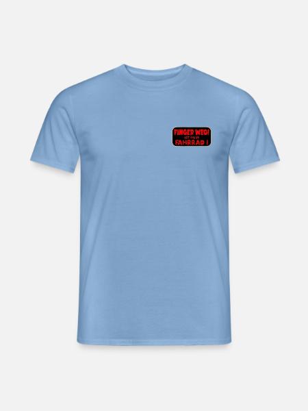 FAHRRAD FINGER WEG AUFKLEBER - Männer T-Shirt - Carolina Blue