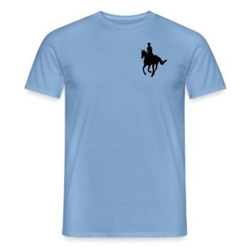 Cavalier à cheval - T-shirt homme - carolina blue - Devant - AI Model Male 178 light (178cm)