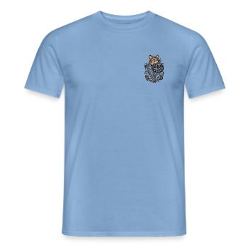Brusttaschen Maus - Männer T-Shirt - Carolina Blue - Vorne - AI Model Male 178 light (178cm)