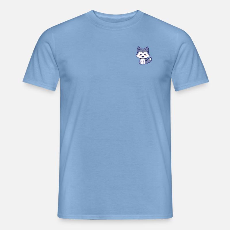 Wolf - Männer T-Shirt - Carolina Blue