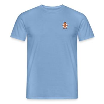Bonhomme en pain d’épices - T-shirt homme - carolina blue - Devant - AI Model Male 178 light (178cm)