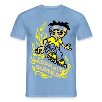 Asphalt burner flex - Männer T-Shirt - Carolina Blue - Vorne - AI Model Male 178 light (178cm)