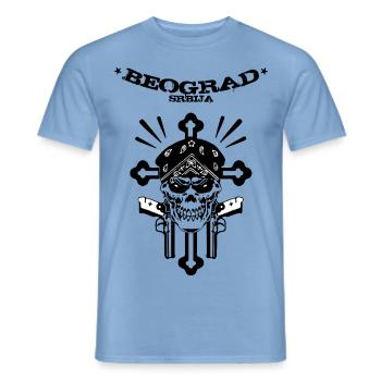 Belgrad - Männer T-Shirt - Carolina Blue - Vorne - AI Model Male 178 light (178cm)