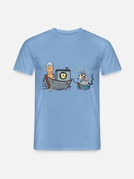 Erdnuss Seemann Pest Ratte Abenteuer Reisen Boot - Männer T-Shirt - Carolina Blue