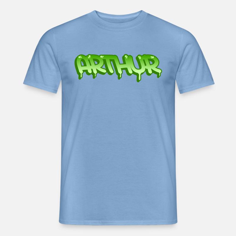 Graffiti Name Arthur - Männer T-Shirt - Carolina Blue