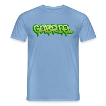 Graffiti name Gabriel - Men's T-Shirt - carolina blue - Front - AI Model Male 178 light (178cm)