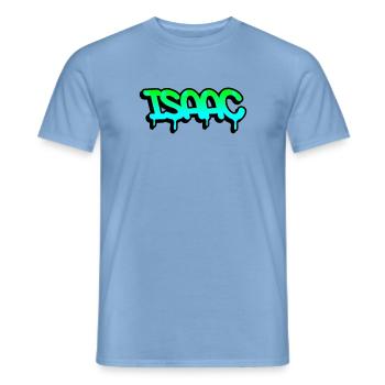 Graffiti Vorname Isaac - Männer T-Shirt - Carolina Blue - Vorne - AI Model Male 178 light (178cm)