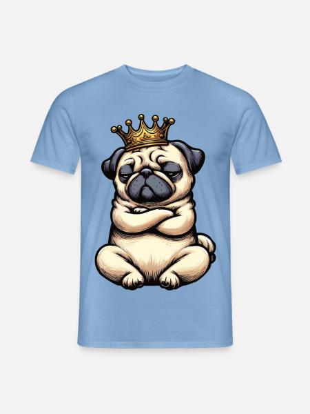 Mops Möpse Mopsbesitzer Mopsliebhaber Mopshalter - Männer T-Shirt - Carolina Blue