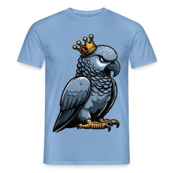 African grey parrot parrot owner parrot keeper - Men's T-Shirt - carolina blue - Front - AI Model Male 178 light (178cm)