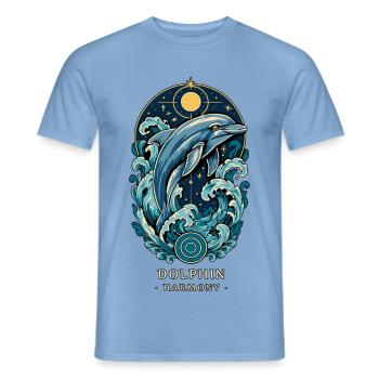 TOTEM DELFIN Harmonie - Männer T-Shirt - Carolina Blue - Vorne - AI Model Male 178 light (178cm)
