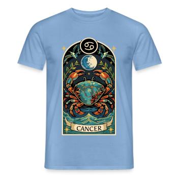 KREBS-Tierkreiszeichen - Männer T-Shirt - Carolina Blue - Vorne - AI Model Male 178 light (178cm)