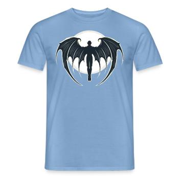 Vampir, Halloween, Mond - Männer T-Shirt - Carolina Blue - Vorne - AI Model Male 178 light (178cm)