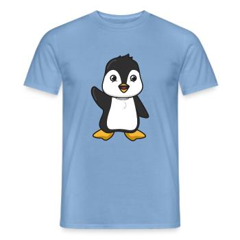 Pinguin Geschenk Tier niedlich Comic Tier Pinguine - Männer T-Shirt - Carolina Blue - Vorne - AI Model Male 178 light (178cm)