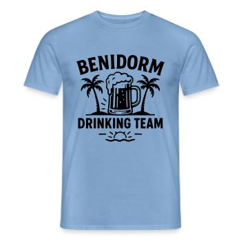 Benidorm Trinkteam - Männer T-Shirt - Carolina Blue - Vorne - AI Model Male 178 light (178cm)