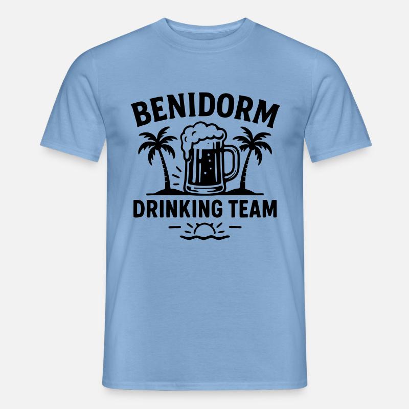 L’équipe de Benidorm Drinking - T-shirt homme - carolina blue