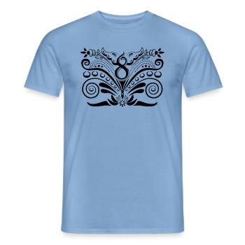 Kurbits V8 No:1 - schwarz - Männer T-Shirt - Carolina Blue - Vorne - AI Model Male 178 light (178cm)