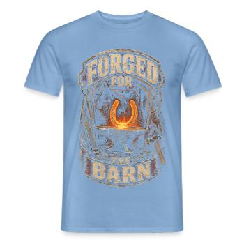 Farrier Farrier Forged For The Barn - Men's T-Shirt - carolina blue - Front - AI Model Male 178 light (178cm)