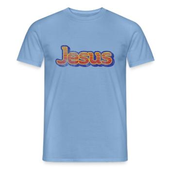 Jesus - Männer T-Shirt - Carolina Blue - Vorne - AI Model Male 178 light (178cm)