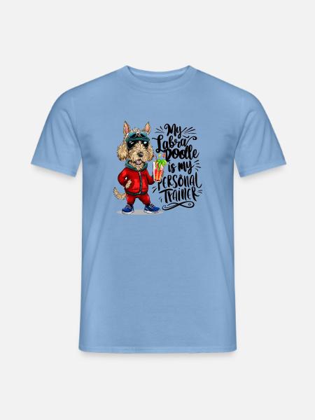 My Labradoodle is my Personal Trainer - Männer T-Shirt - Carolina Blue