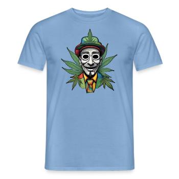Die charmante Stärke einzigartige Cartoonfigur - Männer T-Shirt - Carolina Blue - Vorne - AI Model Male 178 light (178cm)