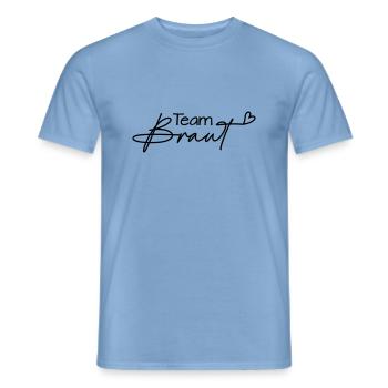 Team Bride - Men's T-Shirt - carolina blue - Front - AI Model Male 178 light (178cm)