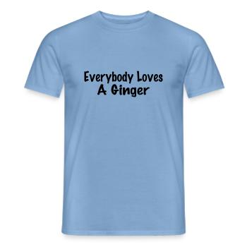 tout le monde aime le gingembre - T-shirt homme - carolina blue - Devant - AI Model Male 178 light (178cm)