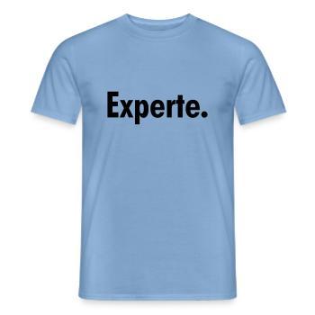 Experte - Männer T-Shirt - Carolina Blue - Vorne - AI Model Male 178 light (178cm)