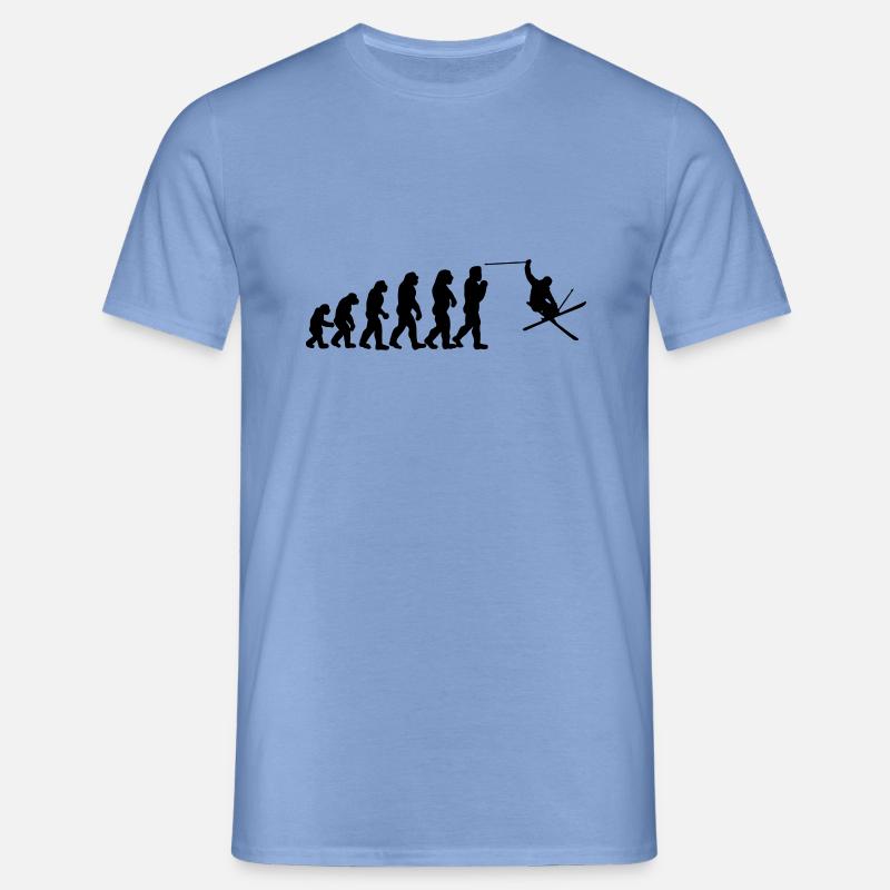 ski evolution - Men's T-Shirt - carolina blue