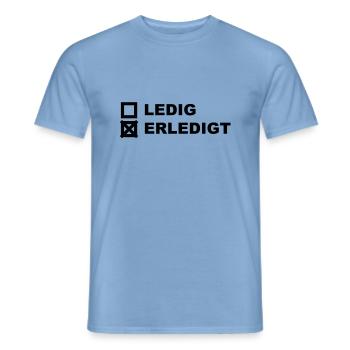 Ledig Erledigt - Männer T-Shirt - Carolina Blue - Vorne - AI Model Male 178 light (178cm)