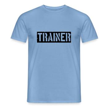 Bar logo trainer - Men's T-Shirt - carolina blue - Front - AI Model Male 178 light (178cm)