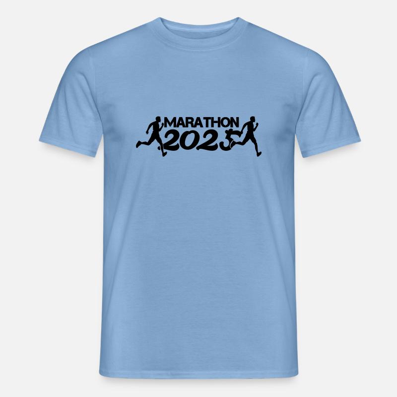 marathon 2025 - Männer T-Shirt - Carolina Blue
