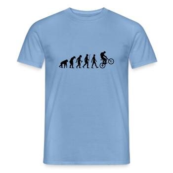 Evolution Mountainbike - Männer T-Shirt - Carolina Blue - Vorne - AI Model Male 178 light (178cm)