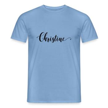 (christine) - Männer T-Shirt - Carolina Blue - Vorne - AI Model Male 178 light (178cm)