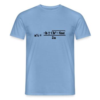 formule quadratique - T-shirt homme - carolina blue - Devant - AI Model Male 178 light (178cm)
