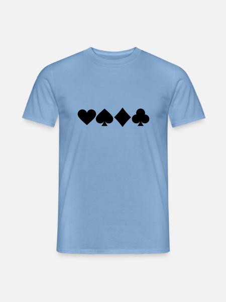 Kartendeck - Männer T-Shirt - Carolina Blue