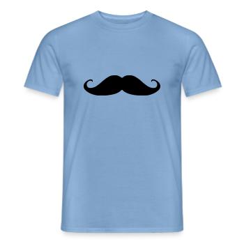 Moustache - Männer T-Shirt - Carolina Blue - Vorne - AI Model Male 178 light (178cm)