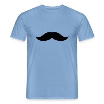 Moustache 4 - T-shirt homme - carolina blue - Devant - AI Model Male 178 light (178cm)