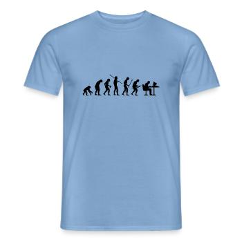Evolution - Männer T-Shirt - Carolina Blue - Vorne - AI Model Male 178 light (178cm)