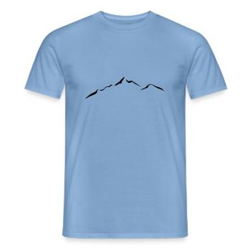 berge4a - Männer T-Shirt - Carolina Blue - Vorne - AI Model Male 178 light (178cm)