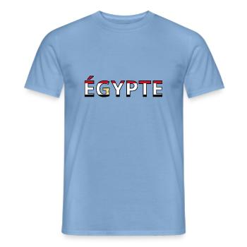 Drapeau Égypte - T-shirt homme - carolina blue - Devant - AI Model Male 178 light (178cm)