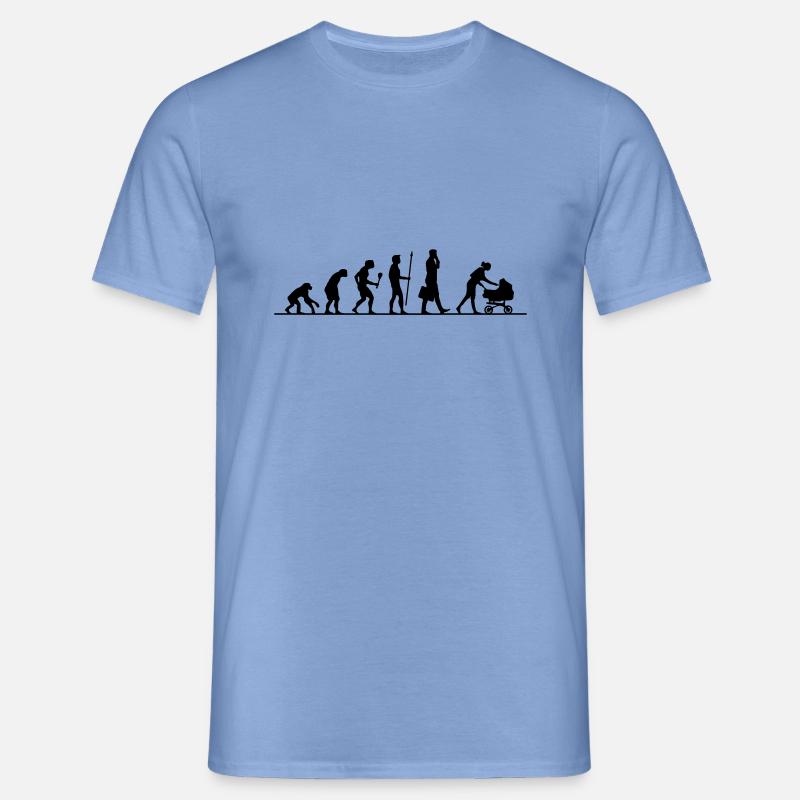 Evolution Kinderwagen - Männer T-Shirt - Carolina Blue