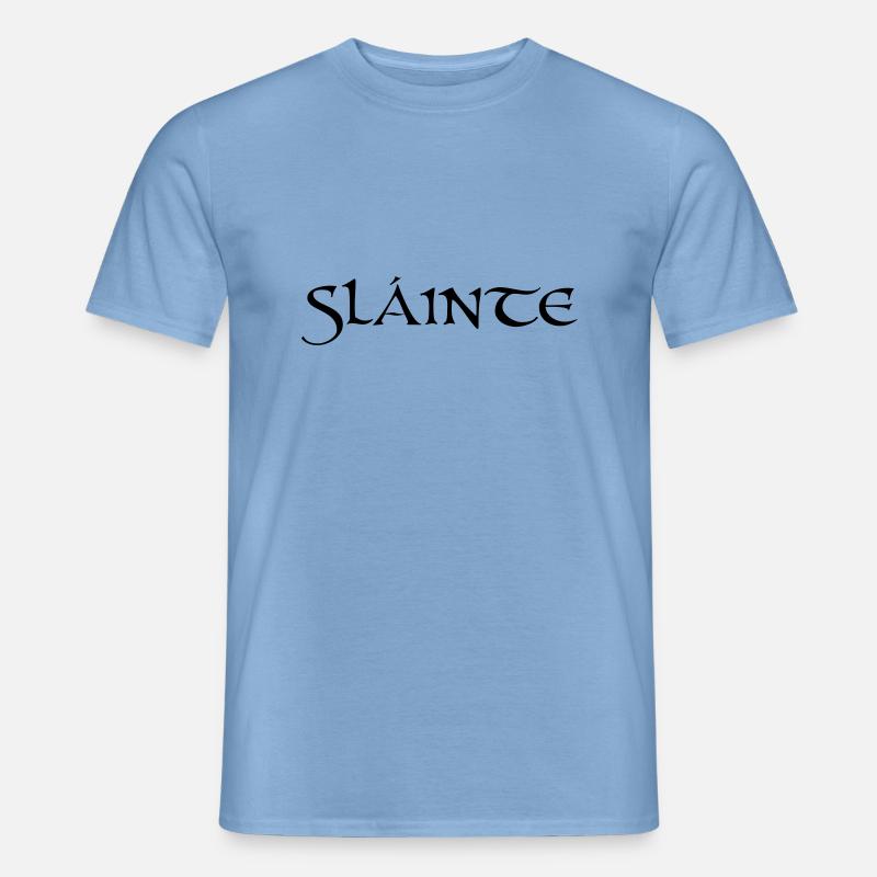 Slainte text de - Männer T-Shirt - Carolina Blue