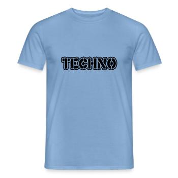 Techno__V009 - T-shirt homme - carolina blue - Devant - AI Model Male 178 light (178cm)