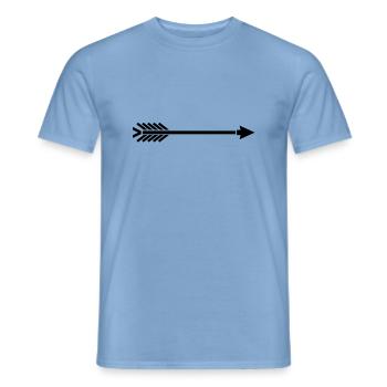 pfeil__ad1 - Männer T-Shirt - Carolina Blue - Vorne - AI Model Male 178 light (178cm)