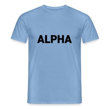 Alpha Dark Pack Rank - Männer T-Shirt - Carolina Blue - Vorne - AI Model Male 178 light (178cm)
