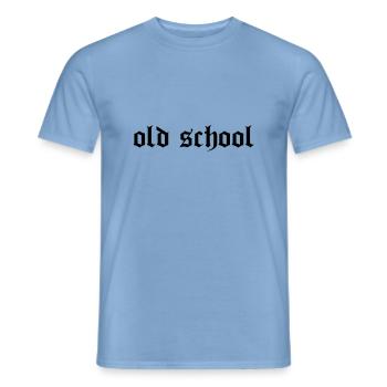 "Old School" - Männer T-Shirt - Carolina Blue - Vorne - AI Model Male 178 light (178cm)